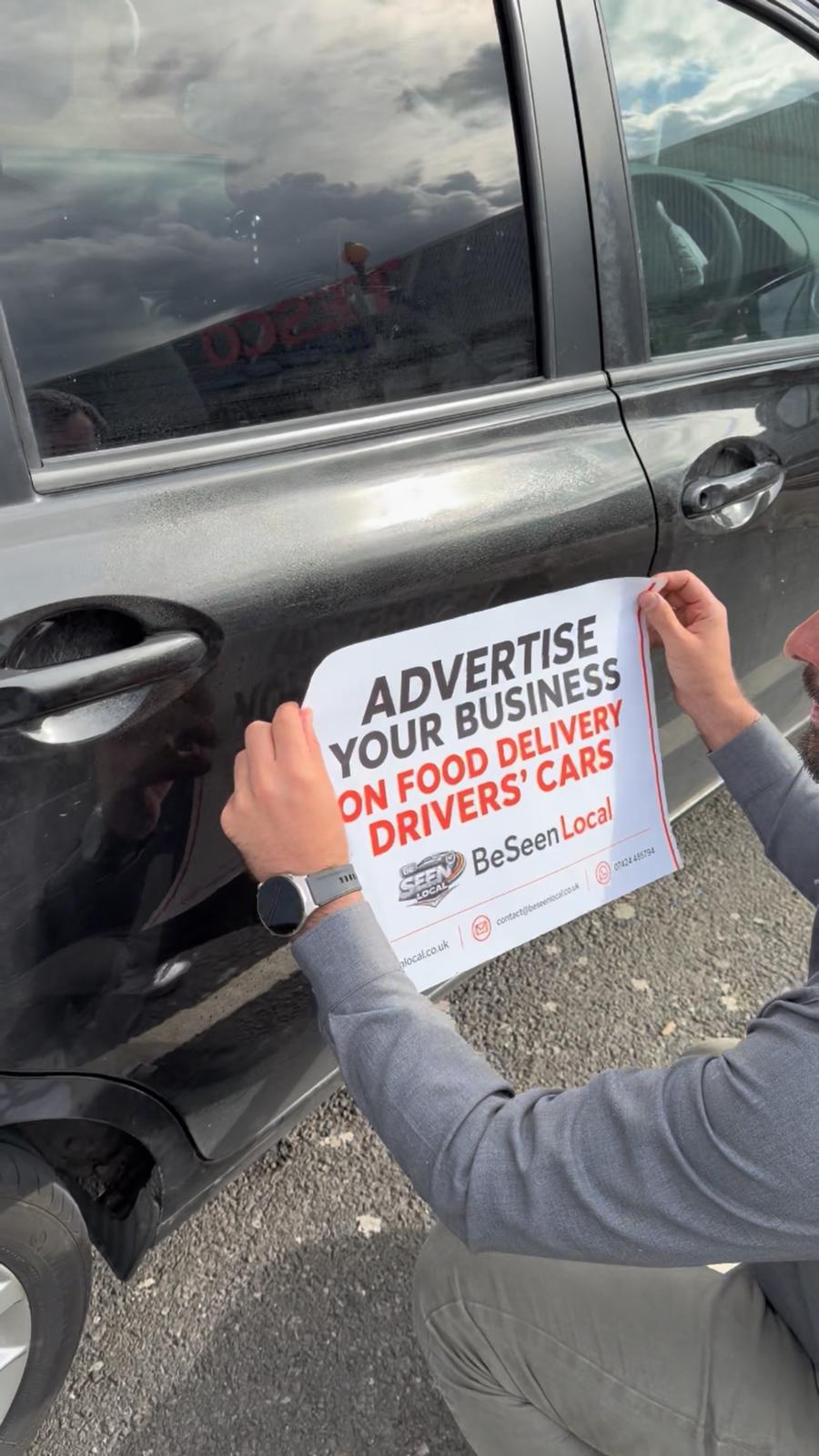 Vehicle sticker placement example from BeSeen Local